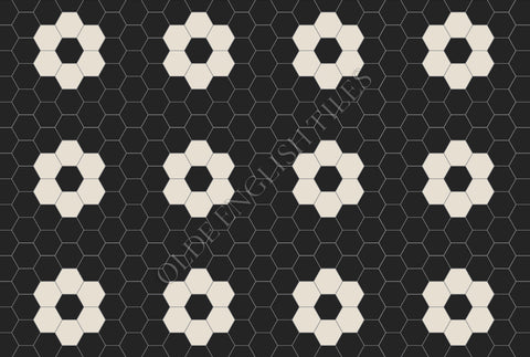 Algonquin 50 Black with White Pattern