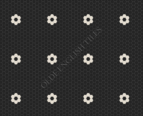 Algonquin 25 Black with White Pattern