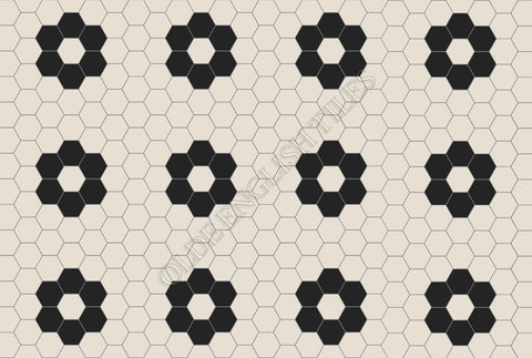 Algonquin 50 White with Black Pattern