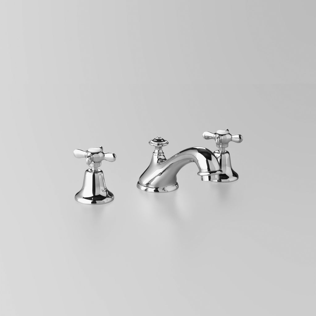 Tap Ware, Showers and Accessories -  Classic Olde English Basin Set V3 115mm fixed spout