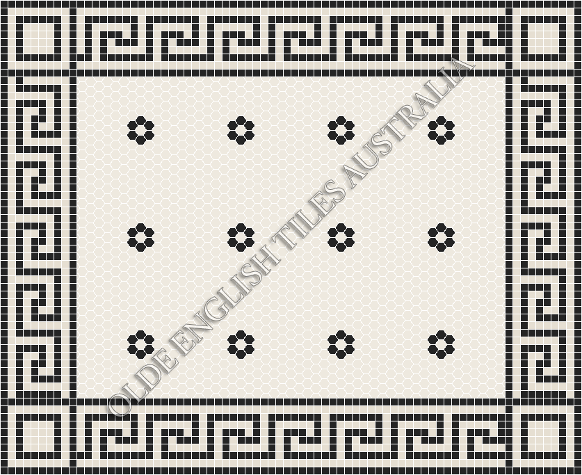- Algonquin 25 White with Black Pattern
