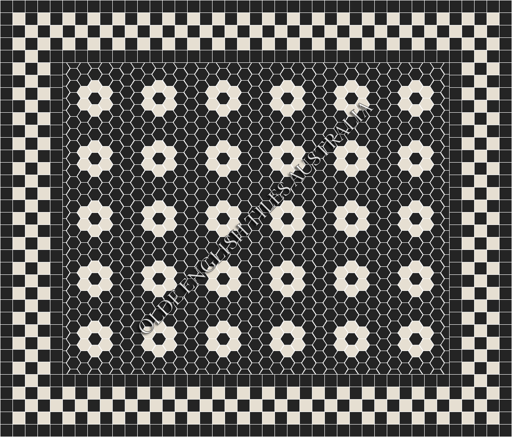 - Algonquin 50 Black with White Pattern