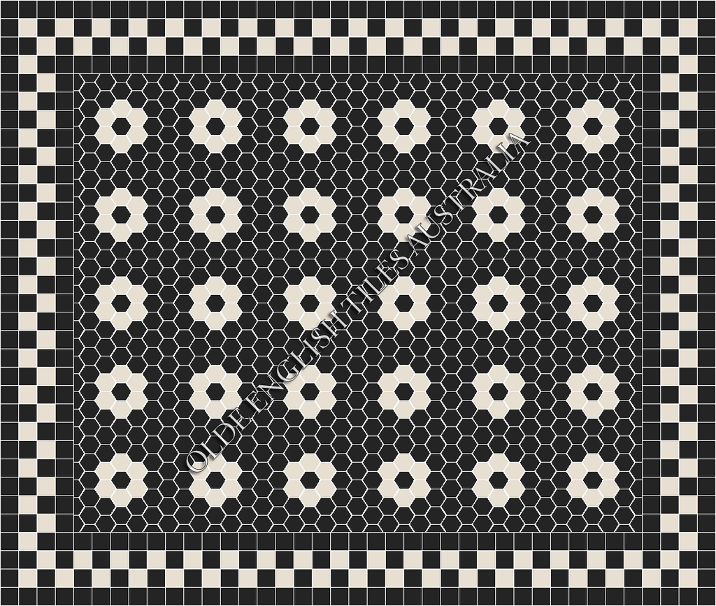  - Algonquin 50 Black with White Pattern