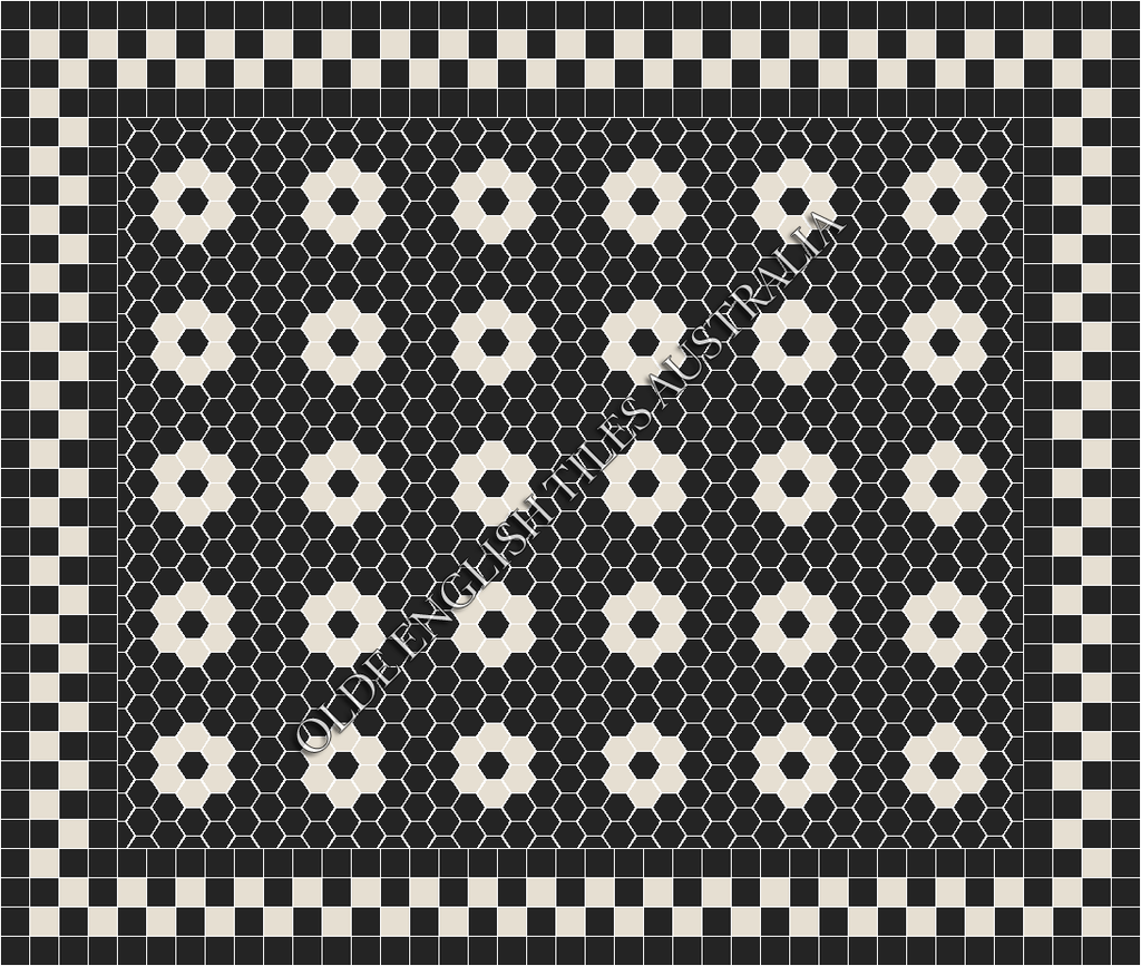 - Algonquin 50 Black with White Pattern