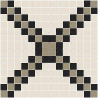 Classic Mosaic Patterns - Astoria 20 Multi White with Light Grey & Black Pattern