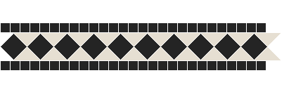 Mosaic Tiles -  Broadway 20 Black and White Border