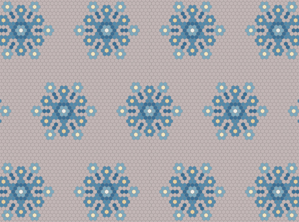 Mosaic Tiles -  Crystal - Frost Flowers