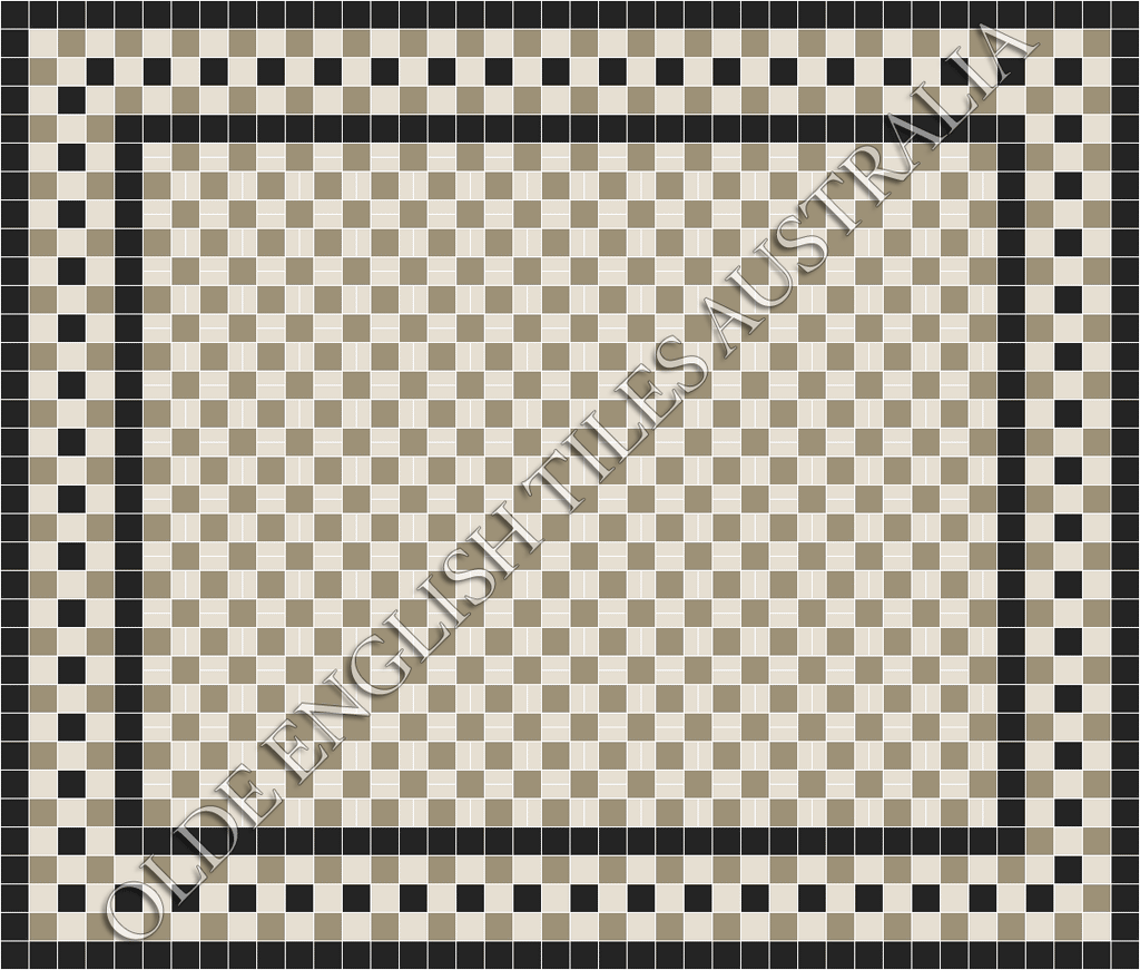 Classic Mosaic Patterns - Cannes 2 50 x 50 and 50 x 23.5 Light Grey with White
