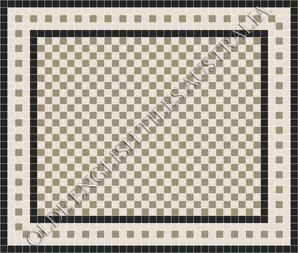Classic Mosaic Patterns - Cannes 2 50 x 50 and 50 x 23.5 Light Grey with White