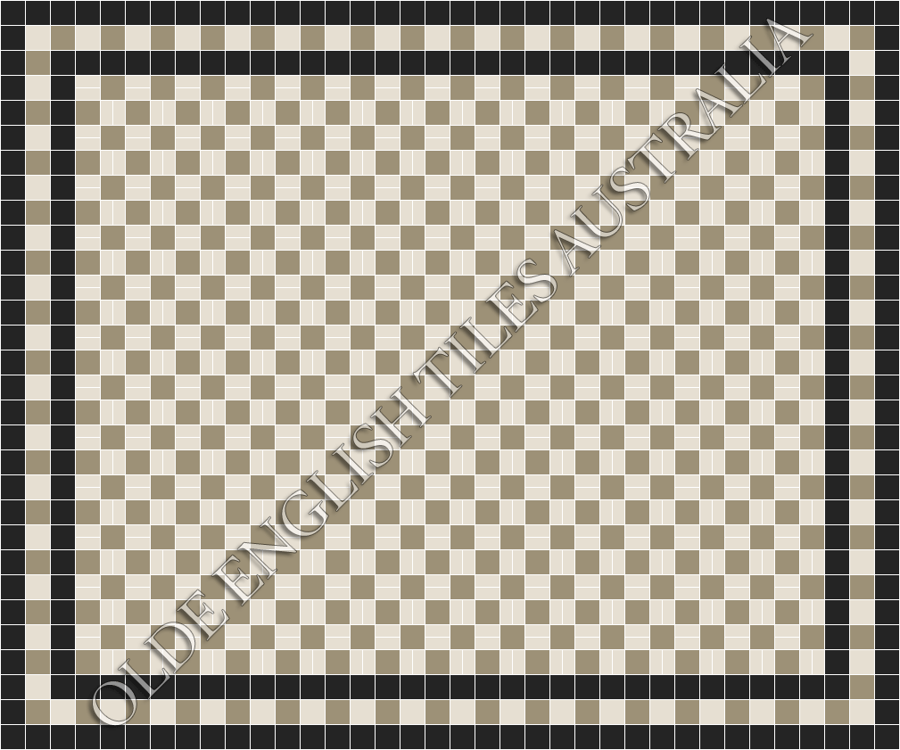 Classic Mosaic Patterns - Cannes 2 50 x 50 and 50 x 23.5 Light Grey with White