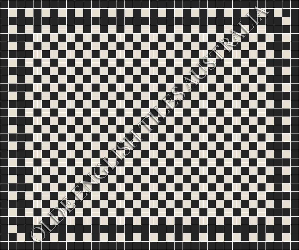 Classic Mosaic Patterns - Cannes 1 50 x 50 and 50 x 23.5 Black with White