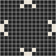 Classic Mosaic Patterns - Charleston 20 Black with White Pattern