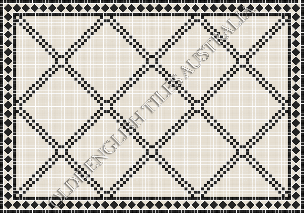 Classic Mosaic Patterns - Chrysler 20 White with Black Pattern