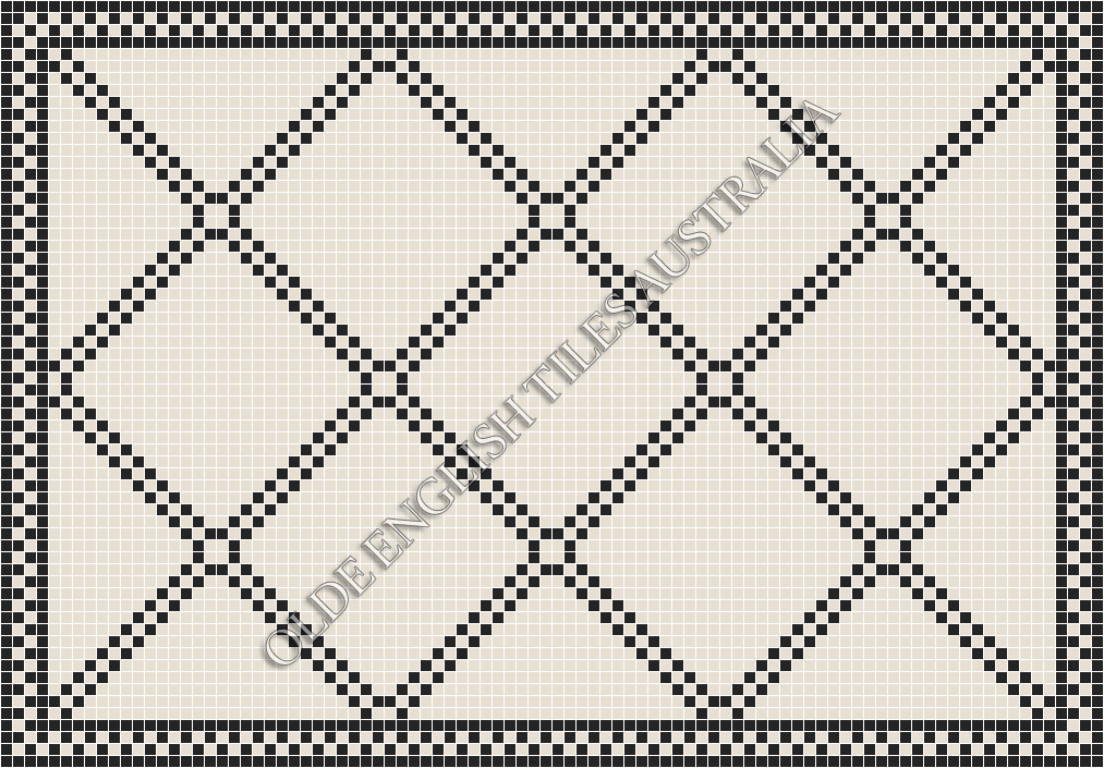 Classic Mosaic Patterns - Chrysler 20 White with Black Pattern