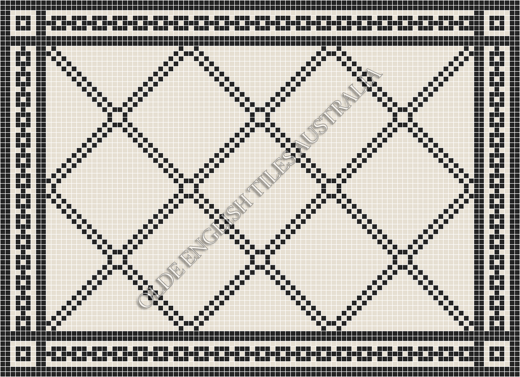 Classic Mosaic Patterns - Chrysler 20 White with Black Pattern