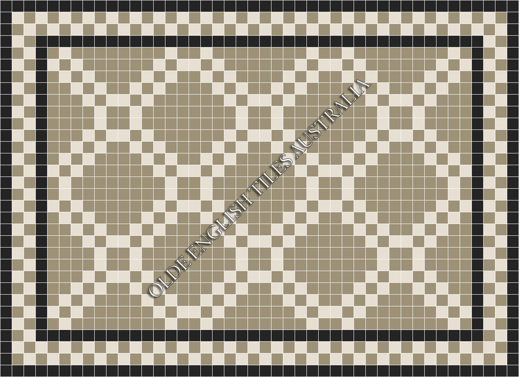Classic Mosaic Patterns - Chrysler 50 Light Grey with White Pattern