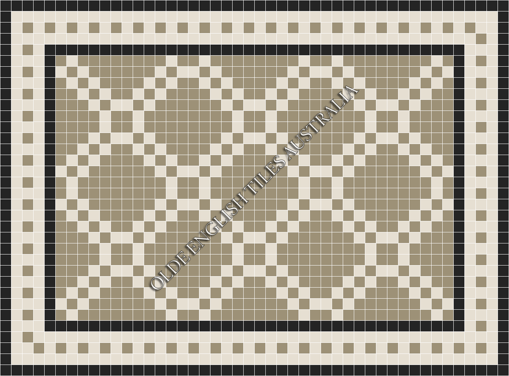 Classic Mosaic Patterns - Chrysler 50 Light Grey with White Pattern