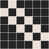 Classic Mosaic Patterns - Chrysler 50 Black with White Pattern