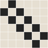 Classic Mosaic Patterns - Chrysler 50 White with Black Pattern