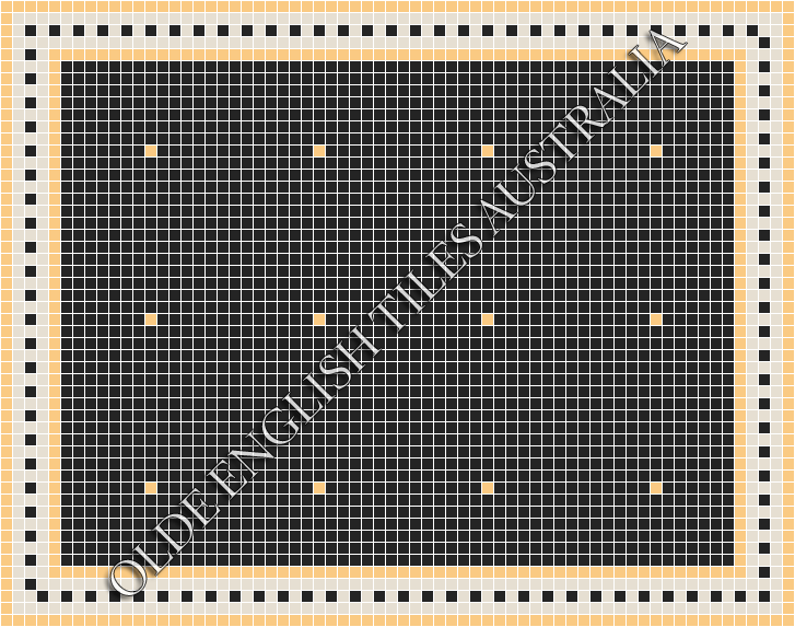 Classic Mosaic Patterns - Confetti 20 Black with Oatmeal Pattern