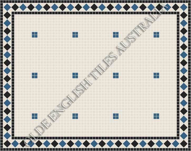 - Cotton Club 20 White with Special Blue Pattern