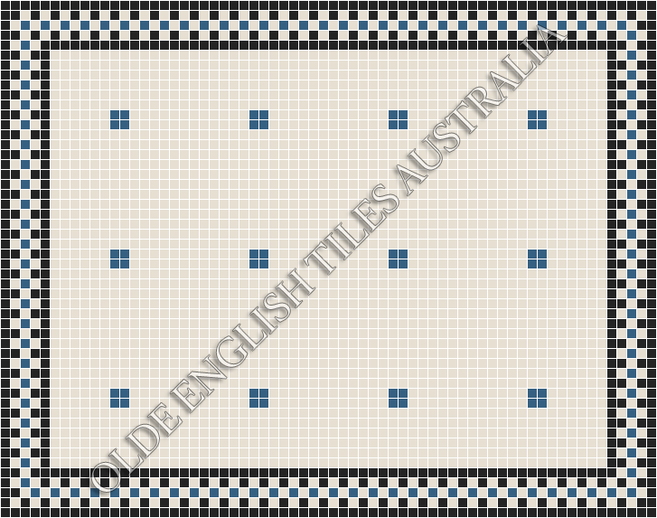 - Cotton Club 20 White with Special Blue Pattern
