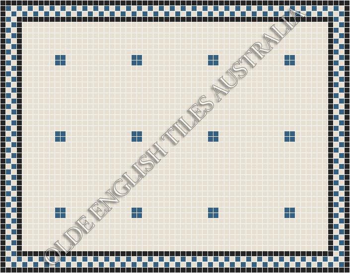 - Cotton Club 20 White with Special Blue Pattern