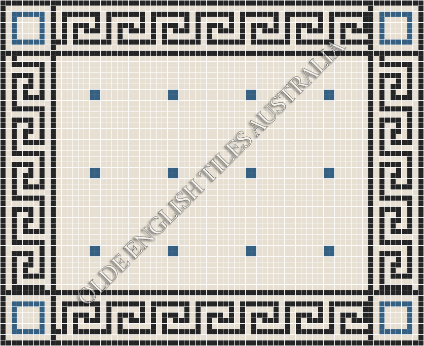 - Cotton Club 20 White with Special Blue Pattern