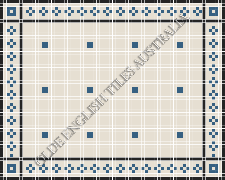 - Cotton Club 20 White with Special Blue Pattern
