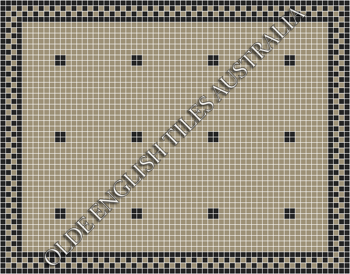 Classic Mosaic Patterns - Cotton Club 20 Light Grey with Black Pattern