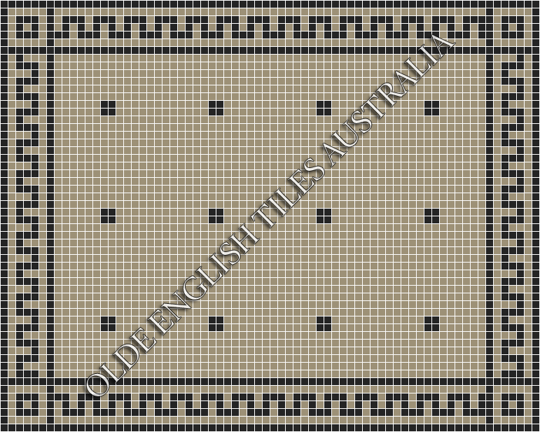 Classic Mosaic Patterns - Cotton Club 20 Light Grey with Black Pattern