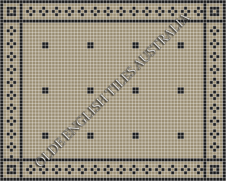 Classic Mosaic Patterns - Cotton Club 20 Light Grey with Black Pattern