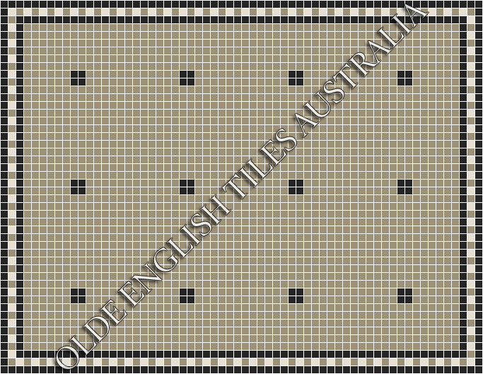 Classic Mosaic Patterns - Cotton Club 20 Light Grey with Black Pattern
