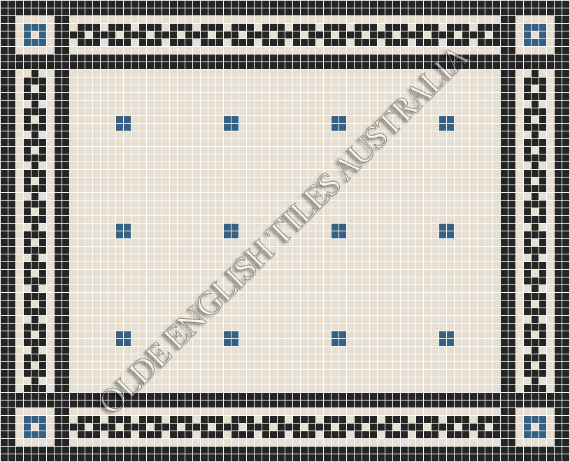 - Cotton Club 20 White with Special Blue Pattern