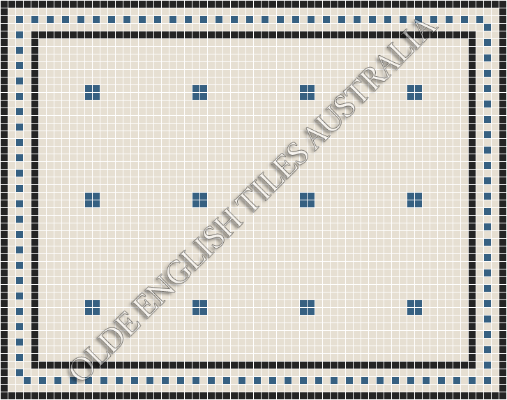 - Cotton Club 20 White with Special Blue Pattern