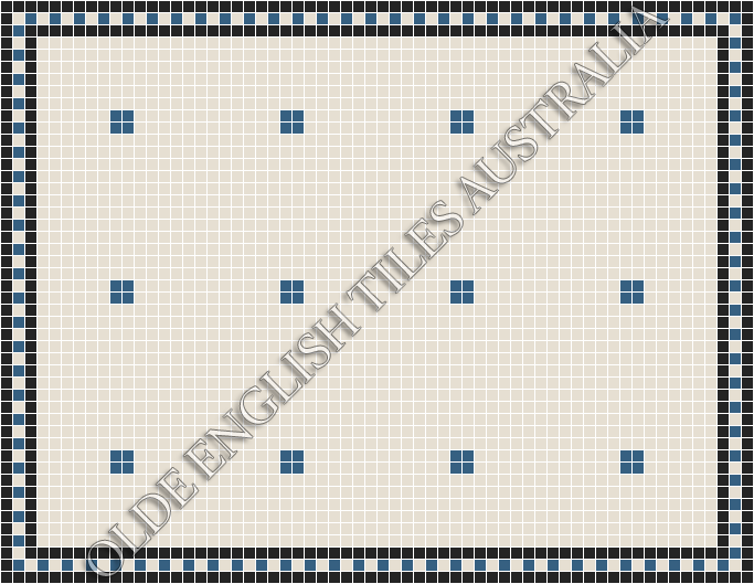 - Cotton Club 20 White with Special Blue Pattern