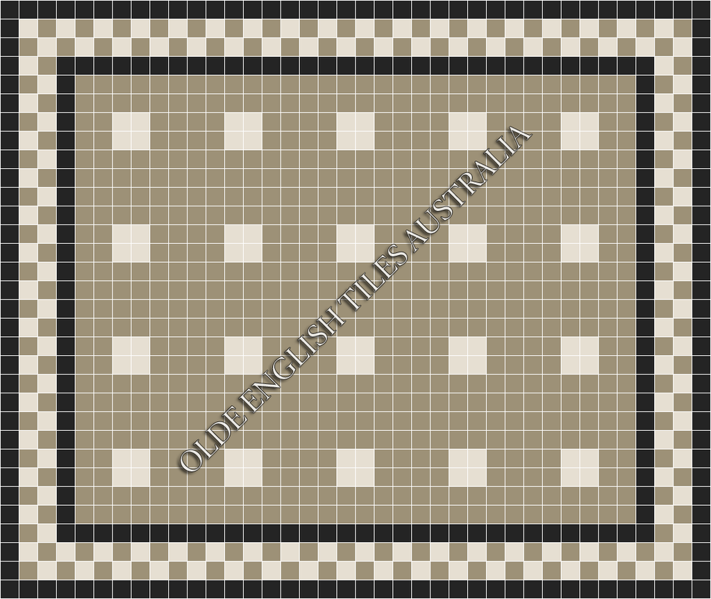 Classic Mosaic Patterns - Cotton Club 50 Light Grey with White Pattern