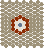 Classic Mosaic Patterns - Empire Multi 25 Light Grey with Special Red, White and Light Blue Pattern