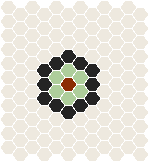 Classic Mosaic Patterns - Empire Multi 25 White with Black, Sage and Special Red Pattern