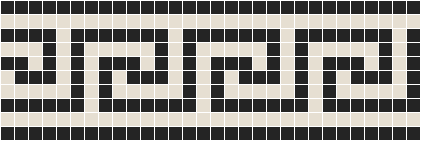 Mosaic Tiles -  Greek key 20 Black and White Border
