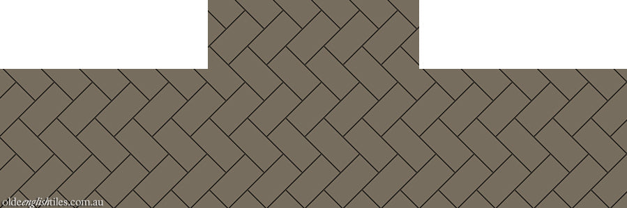Fireplace and Hearth tiles -  Herringbone - Option 2