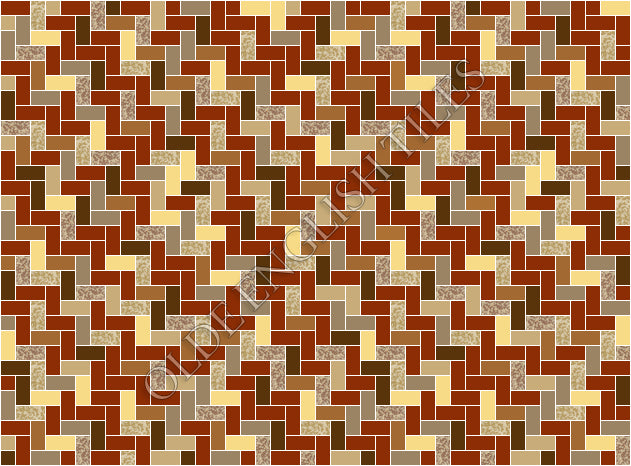 Art Deco Wall & Floor Tiles -  Herringbone Tapestry