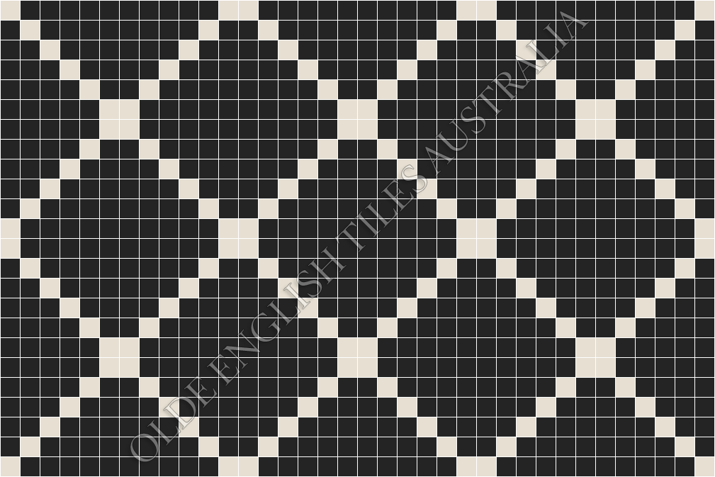  -  Manhattan 50 Black with White Pattern