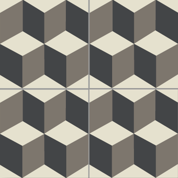 Art Deco Wall & Floor Tiles -  Trompe L'Oeil Art Deco