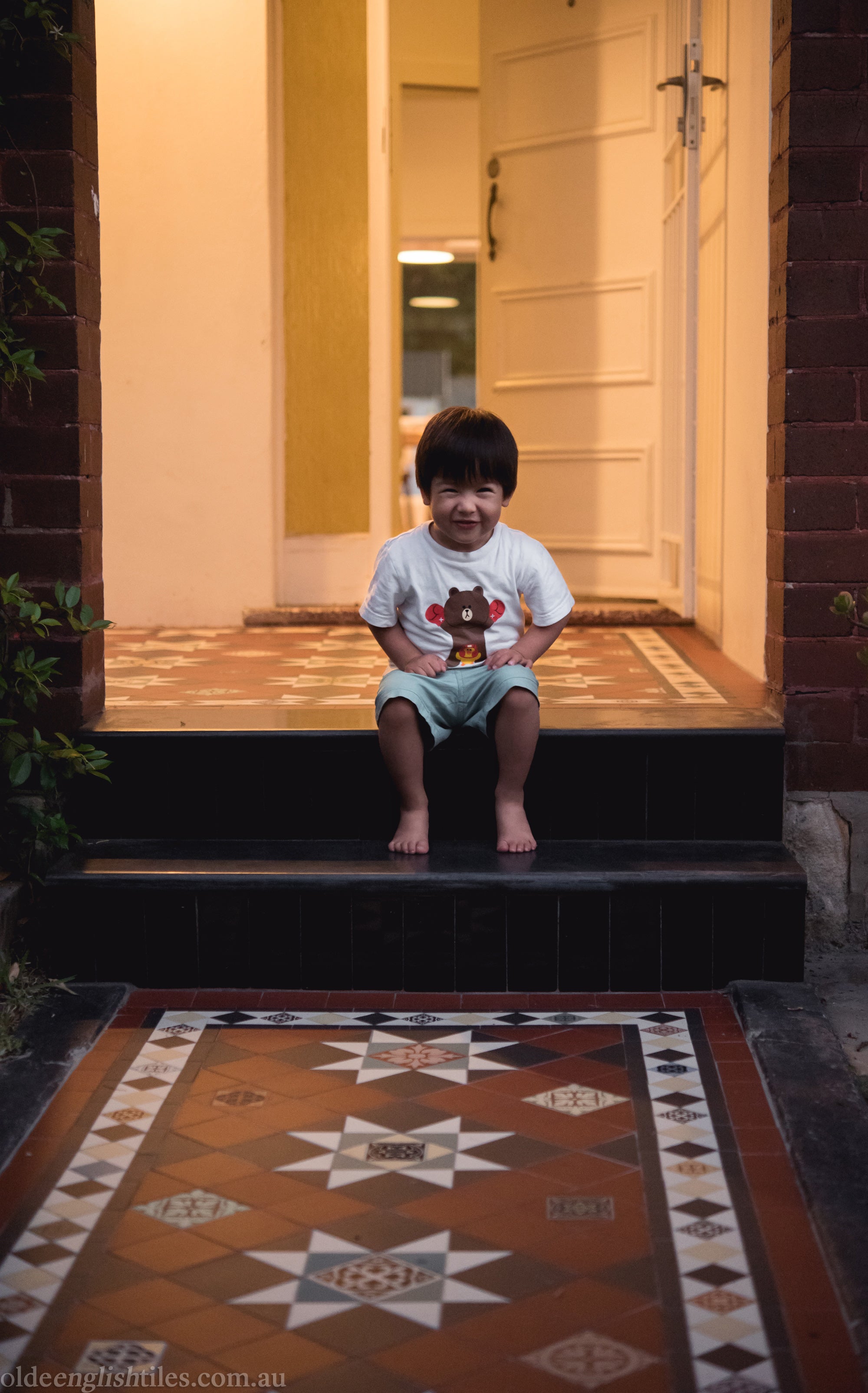 Green glazed heritage wall tiles