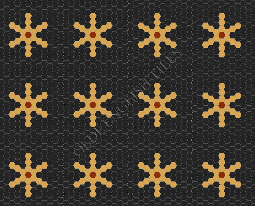  - Central Park 25 Black with Yellow & Special Red Pattern