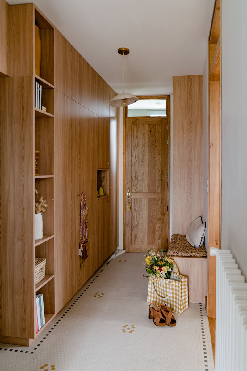 French Chic Living Room mosaic floor tiles