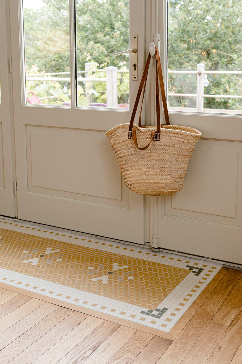 French Chic Living Room mosaic floor tiles