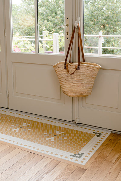 French Chic Living Room mosaic floor tiles