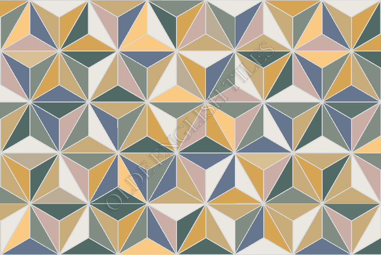 Contemporary Mosaic Patterns -  Isosceles Triangles Random Mix